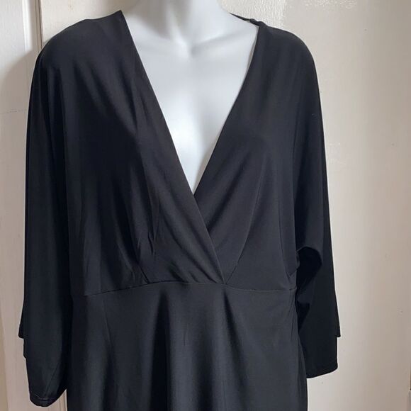 VEYRON CALANARI V Neck Little Black Dress-XL NWT - Picture 2 of 7